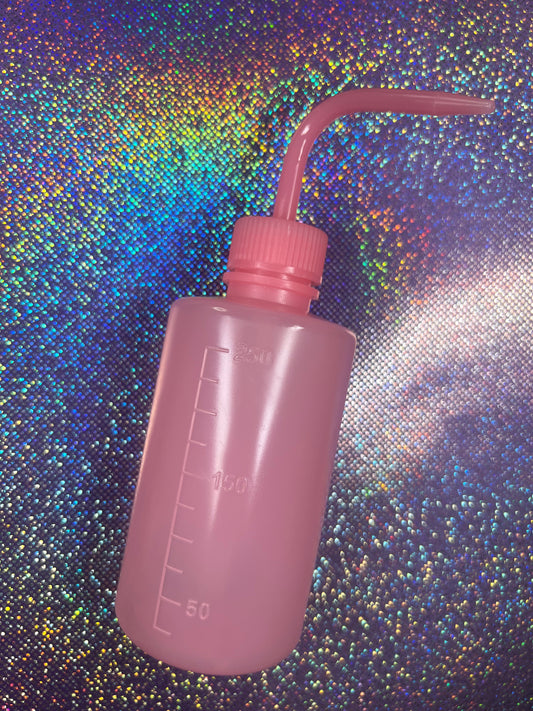 Pink squeeze bottle